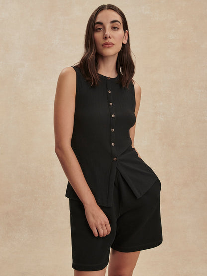 Varley New - Latia Button Through Tank Top