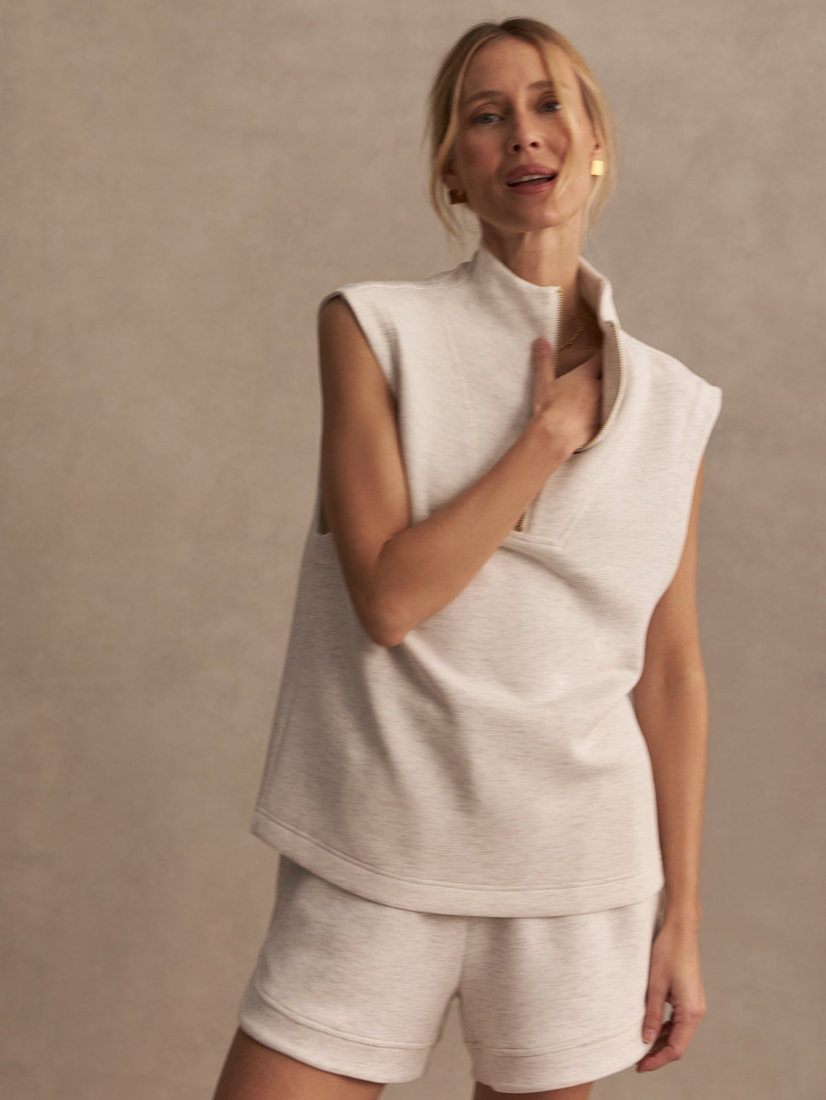 Varley Recommended - Magnolia Half Zip Tank 2.0