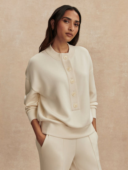 Varley Top Pick - Reena Button Front Sweat