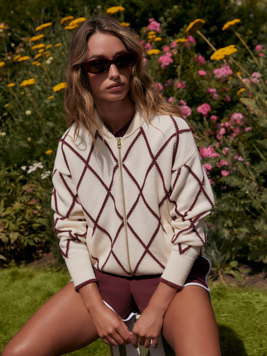 Varley Top Pick - Nile Diamond Knit Jacket