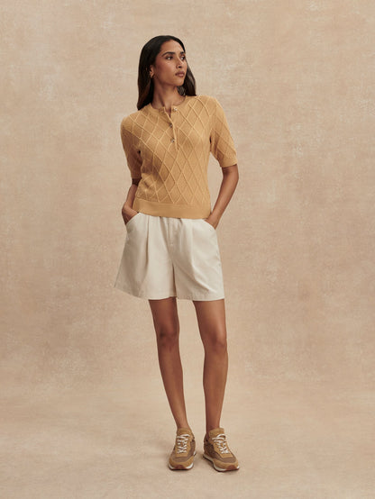 Varley Classic - Merryn Diamond Knit Top