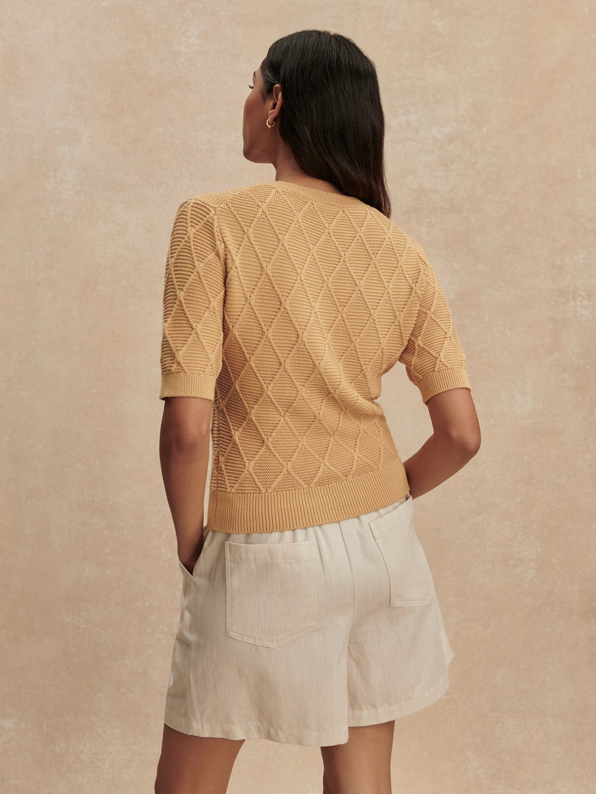 Varley Classic - Merryn Diamond Knit Top