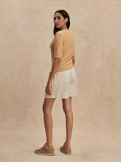 Varley Classic - Merryn Diamond Knit Top