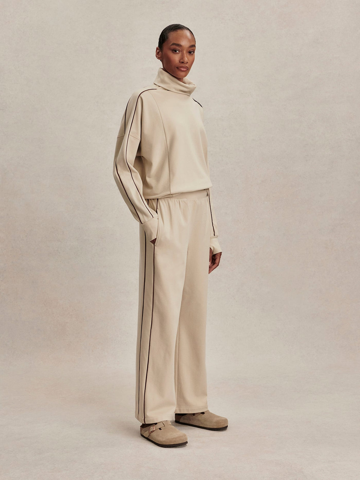 Varley Top Pick - Brushed Rib Wide Leg Pant 28
