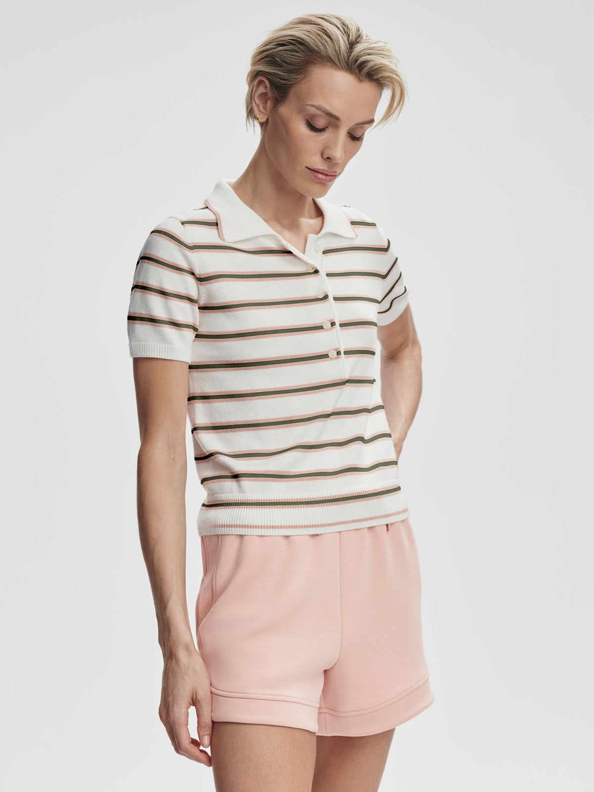 Varley Essential - Faustine Button Neck Polo