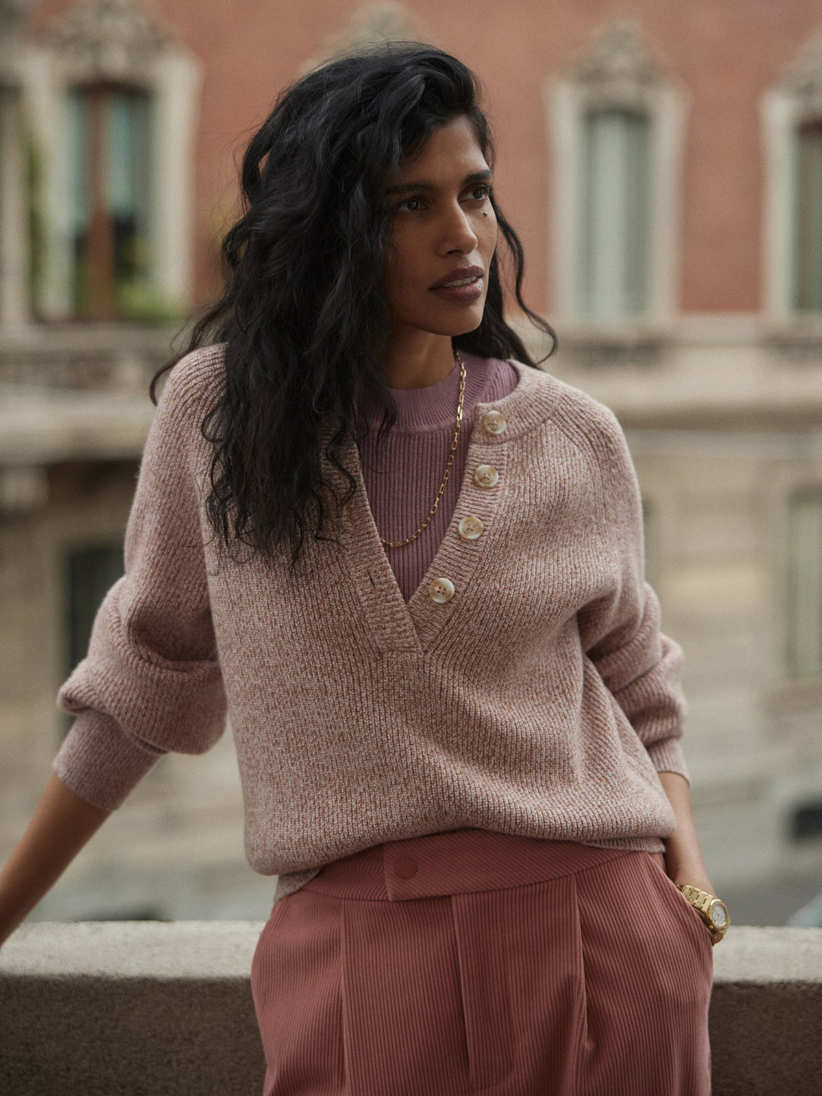 Varley Discount - Kennings Half Button Knit