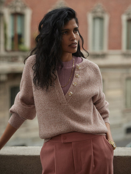 Varley Discount - Kennings Half Button Knit