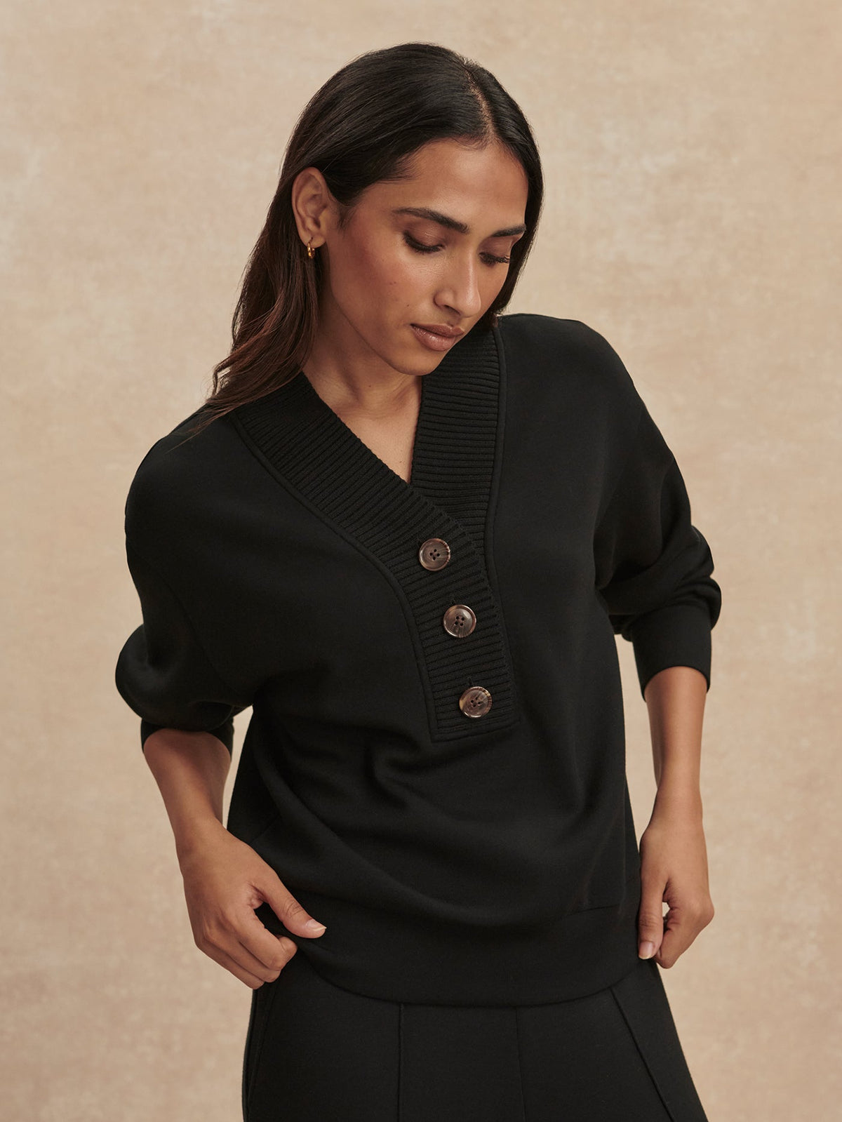 Varley Customer Favorite - Lucine Button Front Sweat