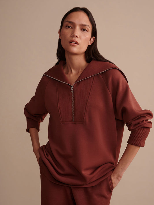 Varley Everyday - Xina Half Zip Longline Sweat