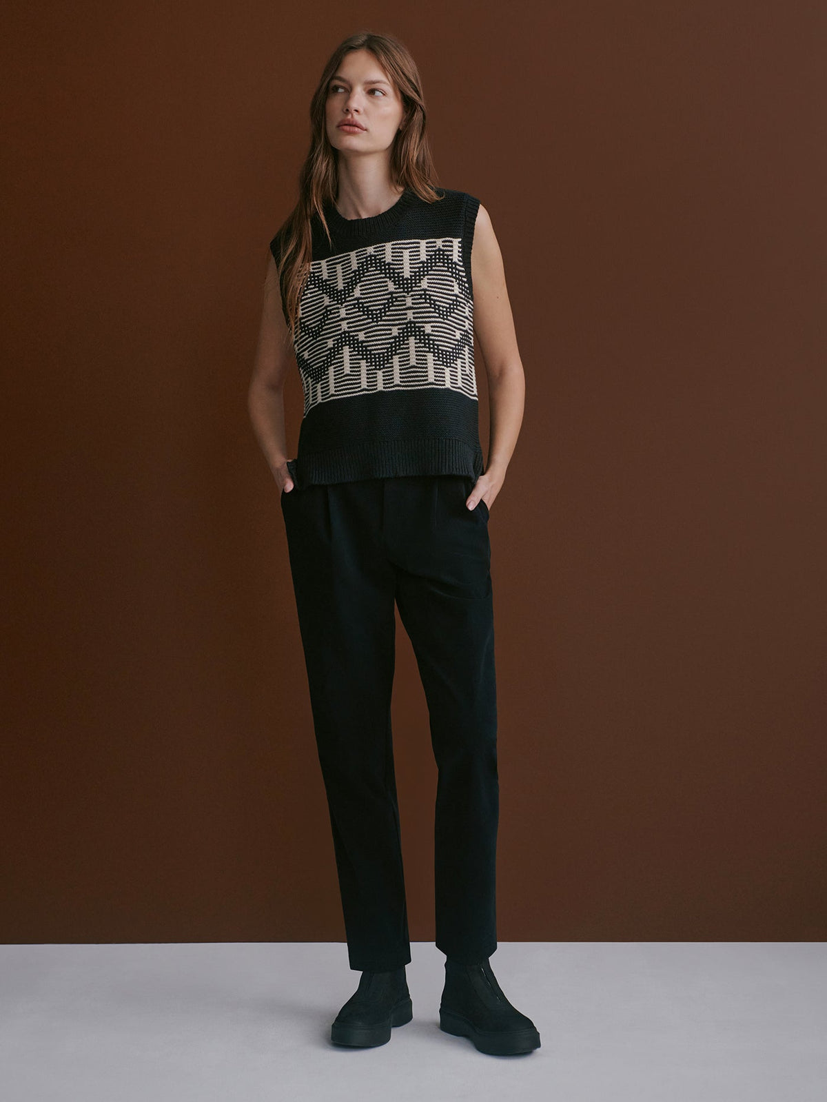 Varley Popular - Oline Fairisle Knit Vest