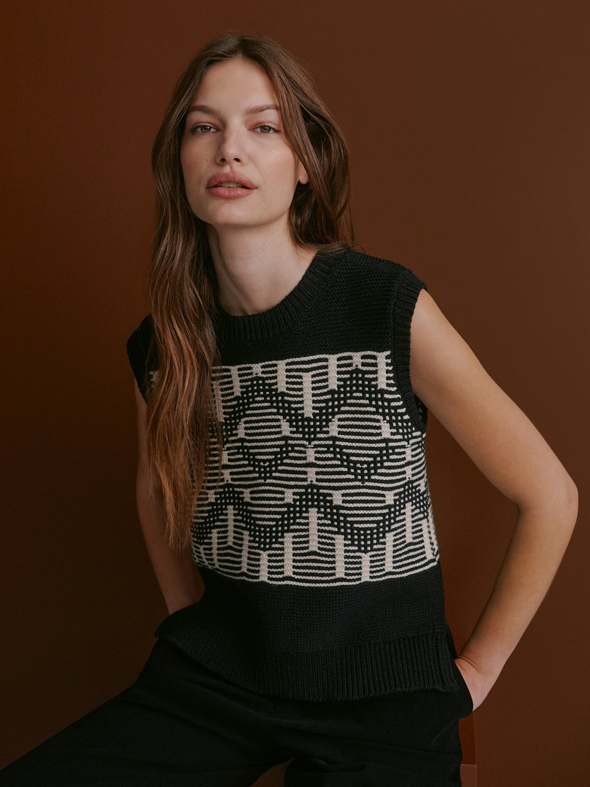 Varley Popular - Oline Fairisle Knit Vest