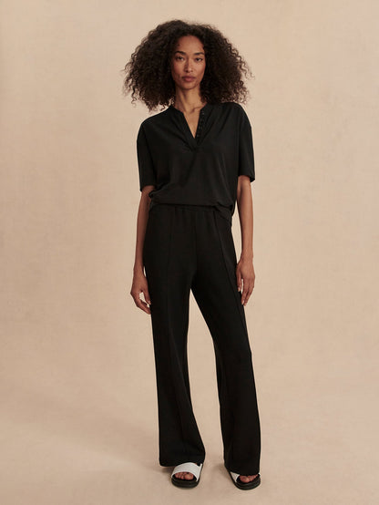Varley Best Seller - Kasey Mock Placket Rib Tee