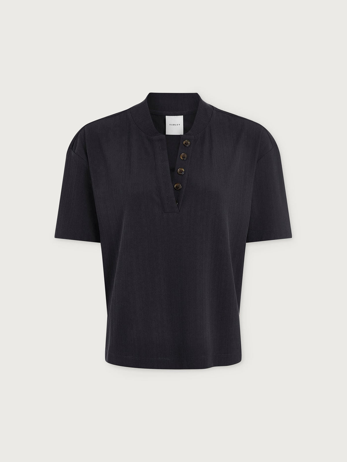 Varley Best Seller - Kasey Mock Placket Rib Tee