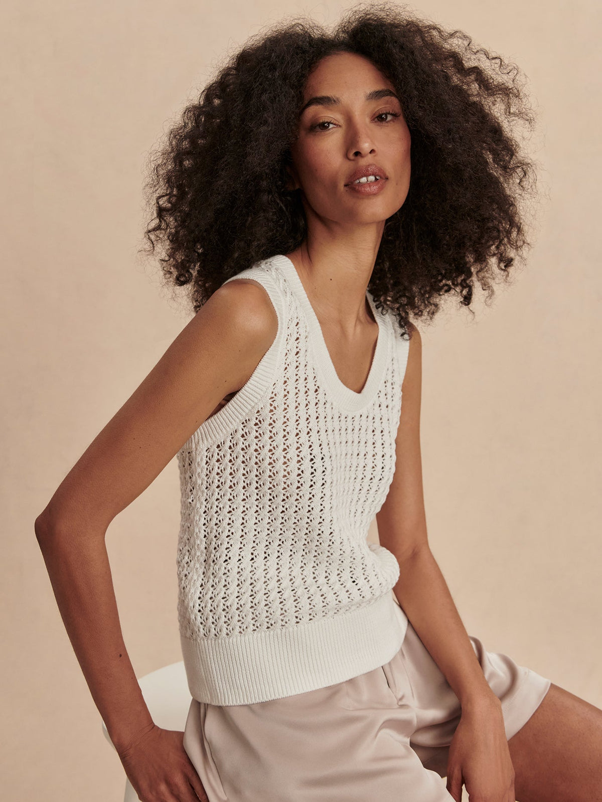 Varley Classic - Ferns Open Knit Tank