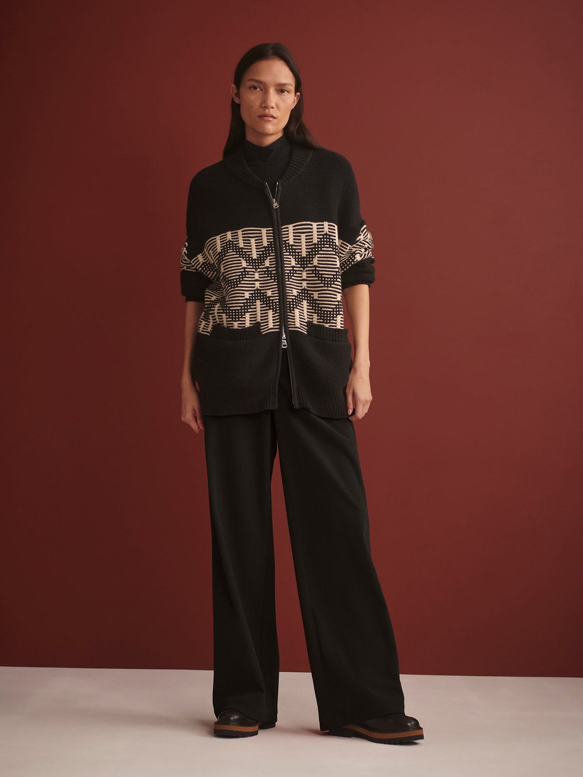 Varley Quality - Linnea Fairisle Knit Jacket