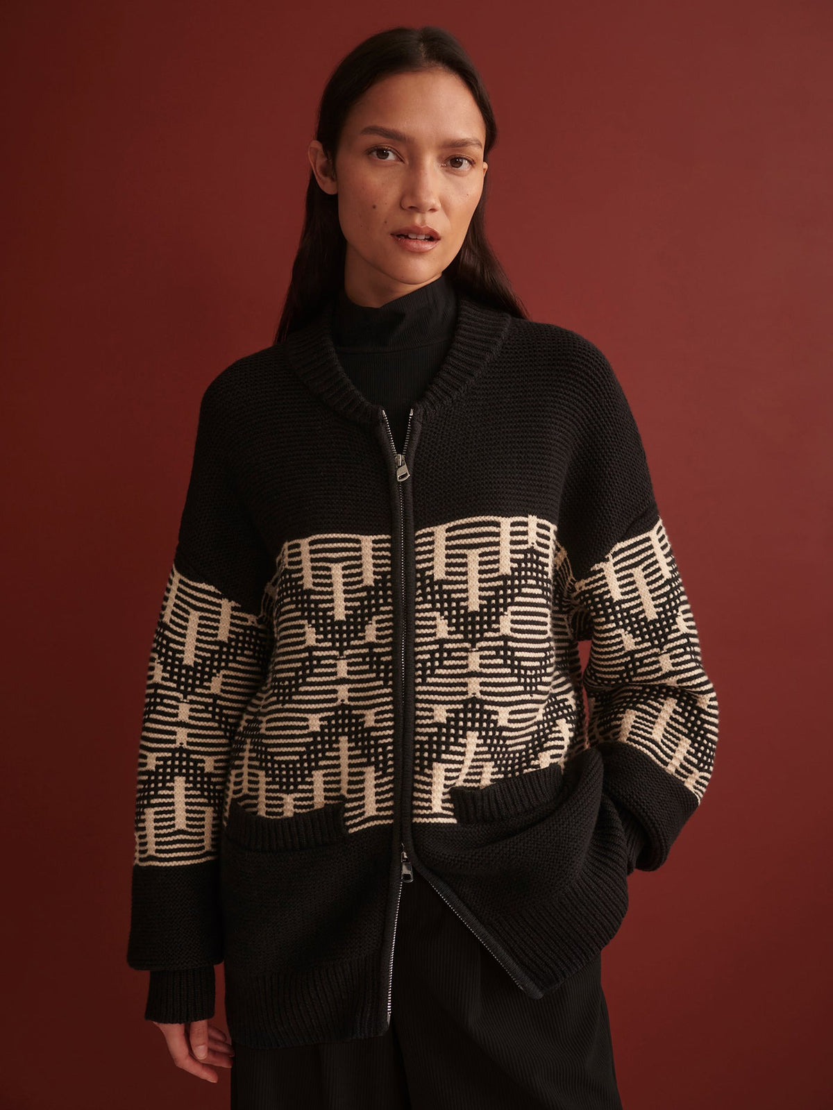 Varley Quality - Linnea Fairisle Knit Jacket