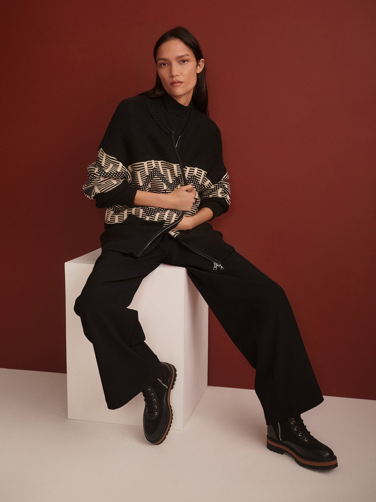 Varley Quality - Linnea Fairisle Knit Jacket