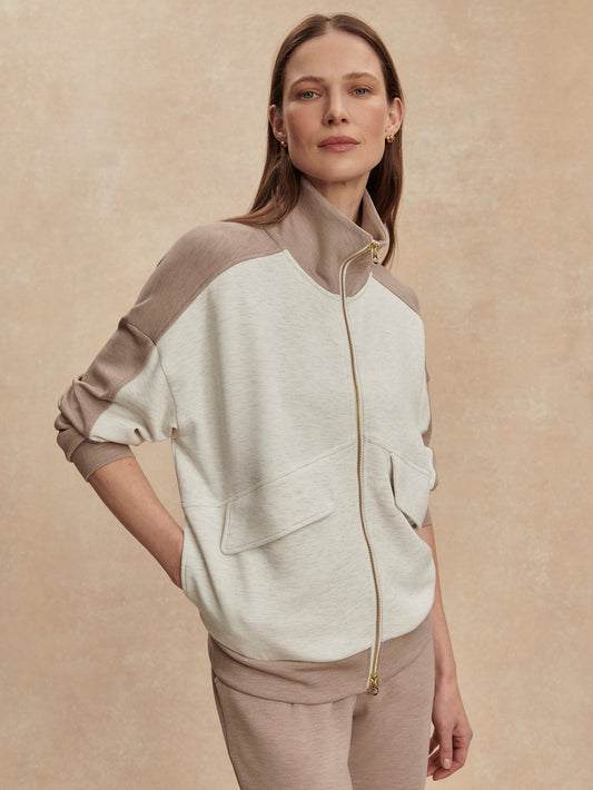 Varley Signature - Garcia 2 Tone Zip Through Sweat