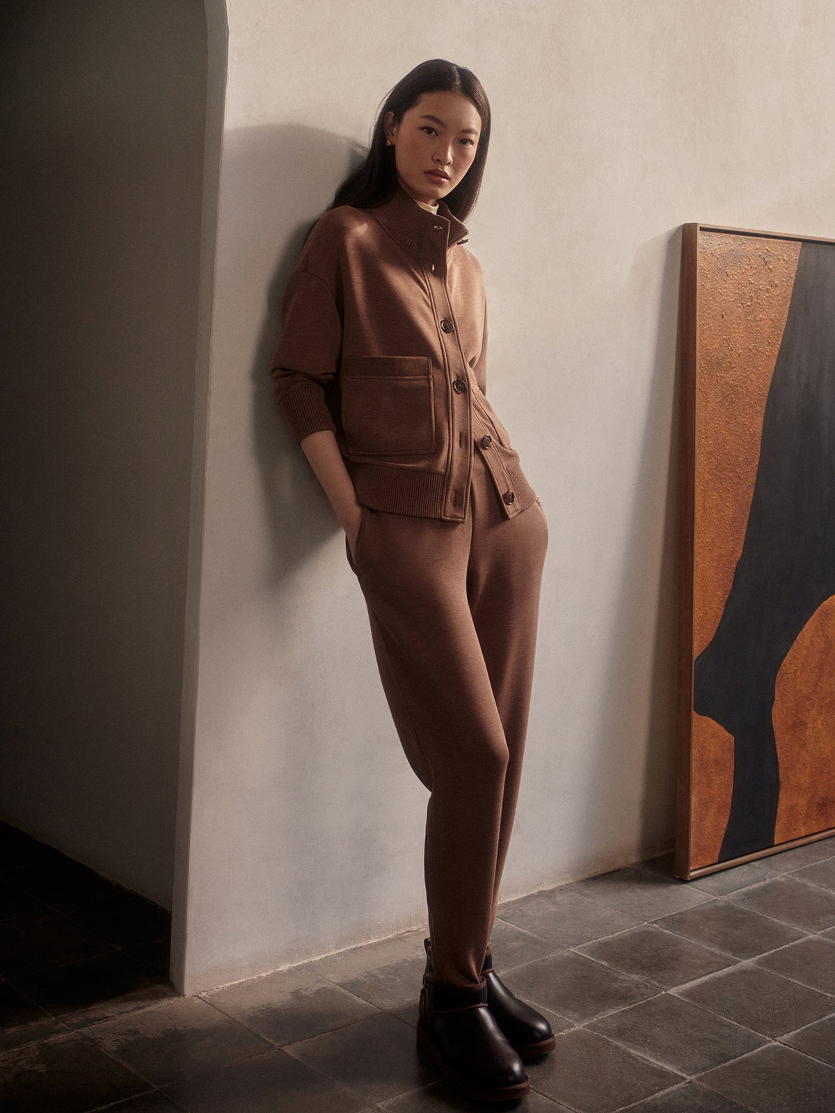 Varley Signature - Sabrina Button Through Sweat
