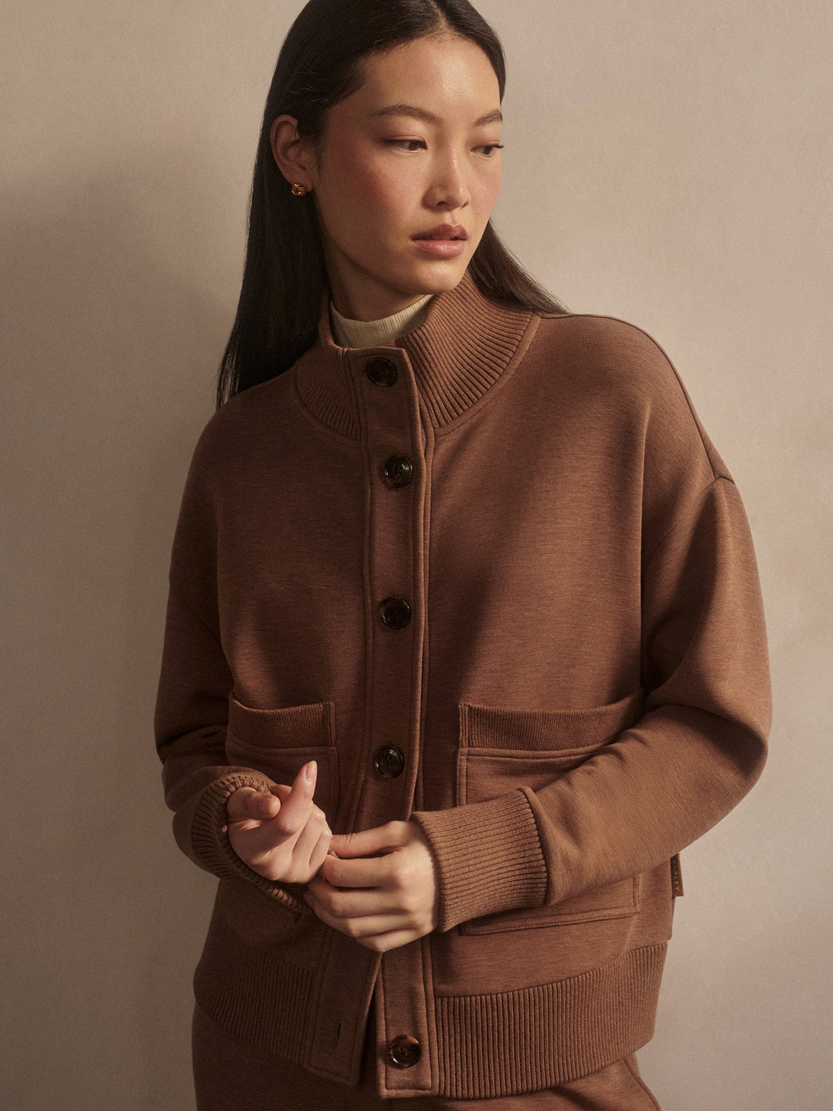 Varley Signature - Sabrina Button Through Sweat