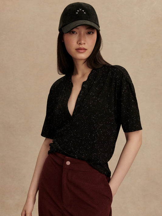 Varley Popular - Odette Mock Placket Tee