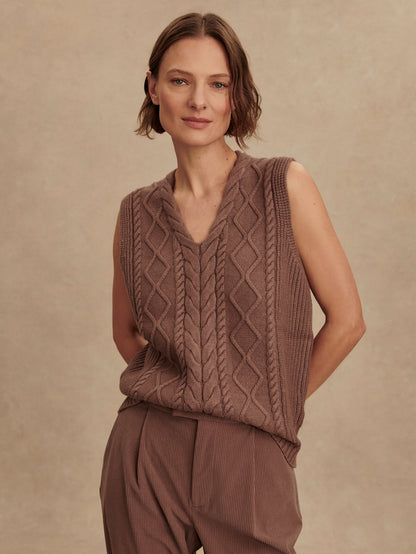 Varley Best Price - Kay Cable Knit Vest