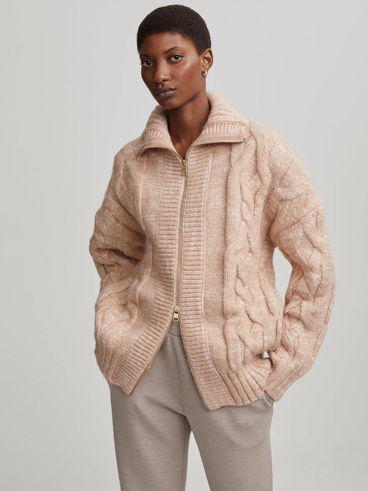 Varley Customer Favorite - Aida Jumbo Cable Knit Jacket | VARLEY US