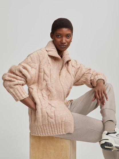 Varley Customer Favorite - Aida Jumbo Cable Knit Jacket | VARLEY US