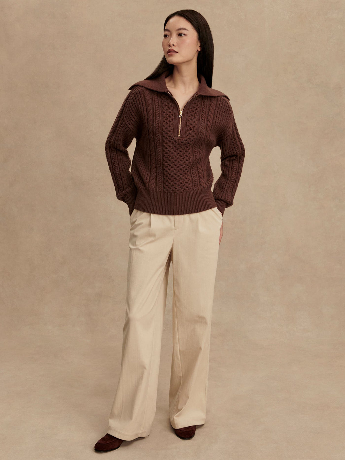 Varley Hot Sale - Camello Cable Half Zip 2.0