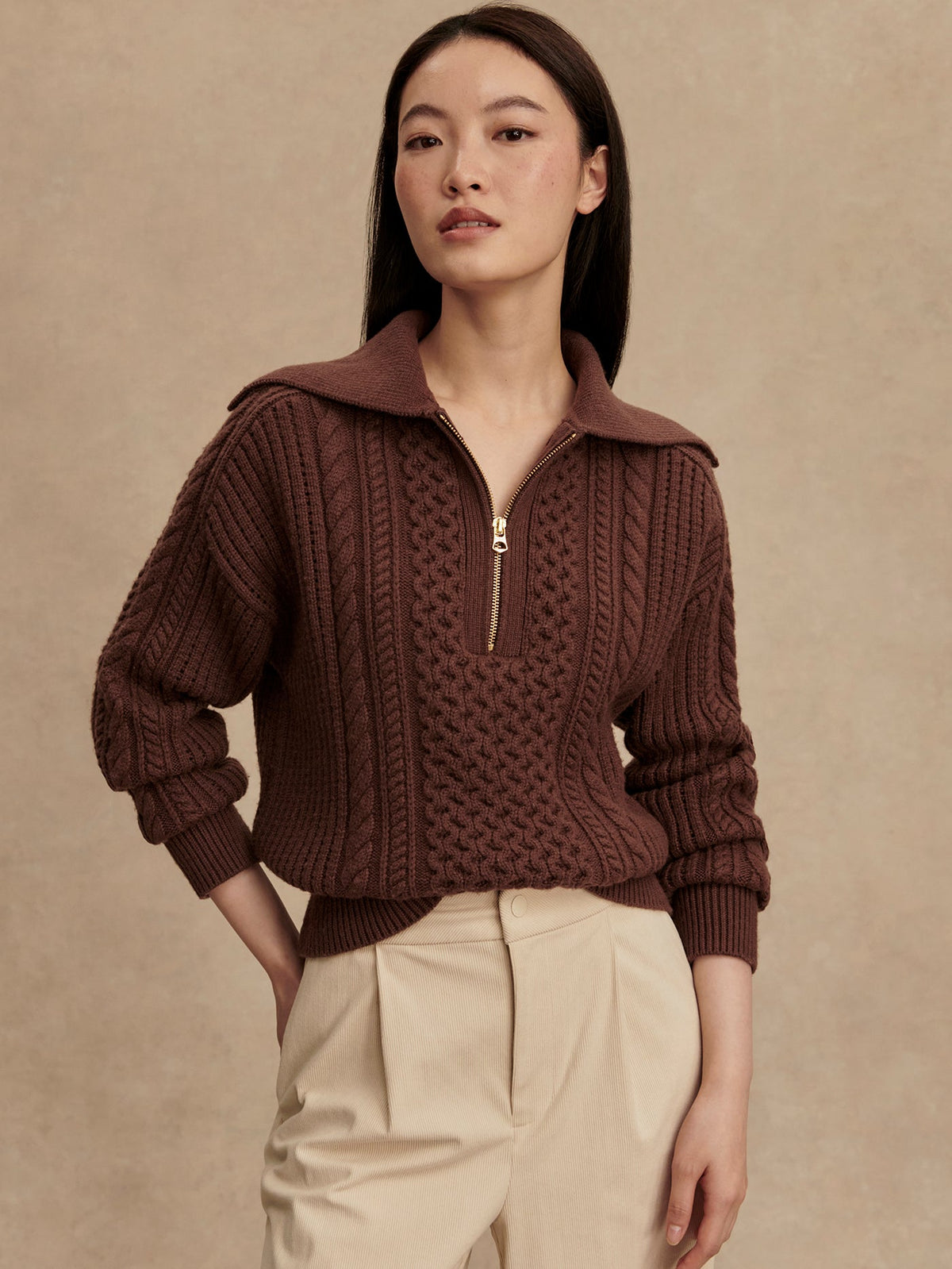 Varley Hot Sale - Camello Cable Half Zip 2.0
