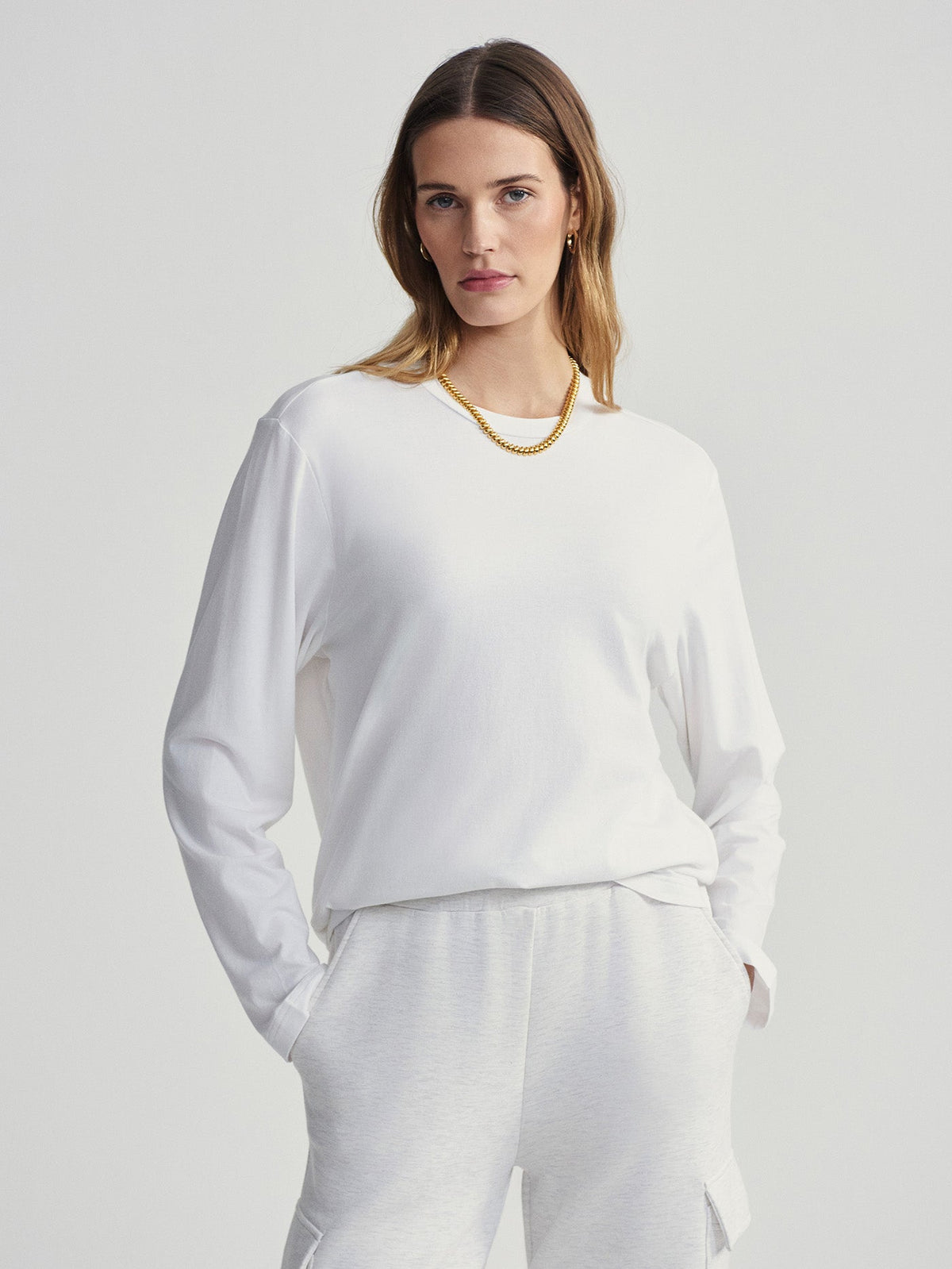 Varley Customer Favorite - Leah Long Sleeve Boyfriend Tee