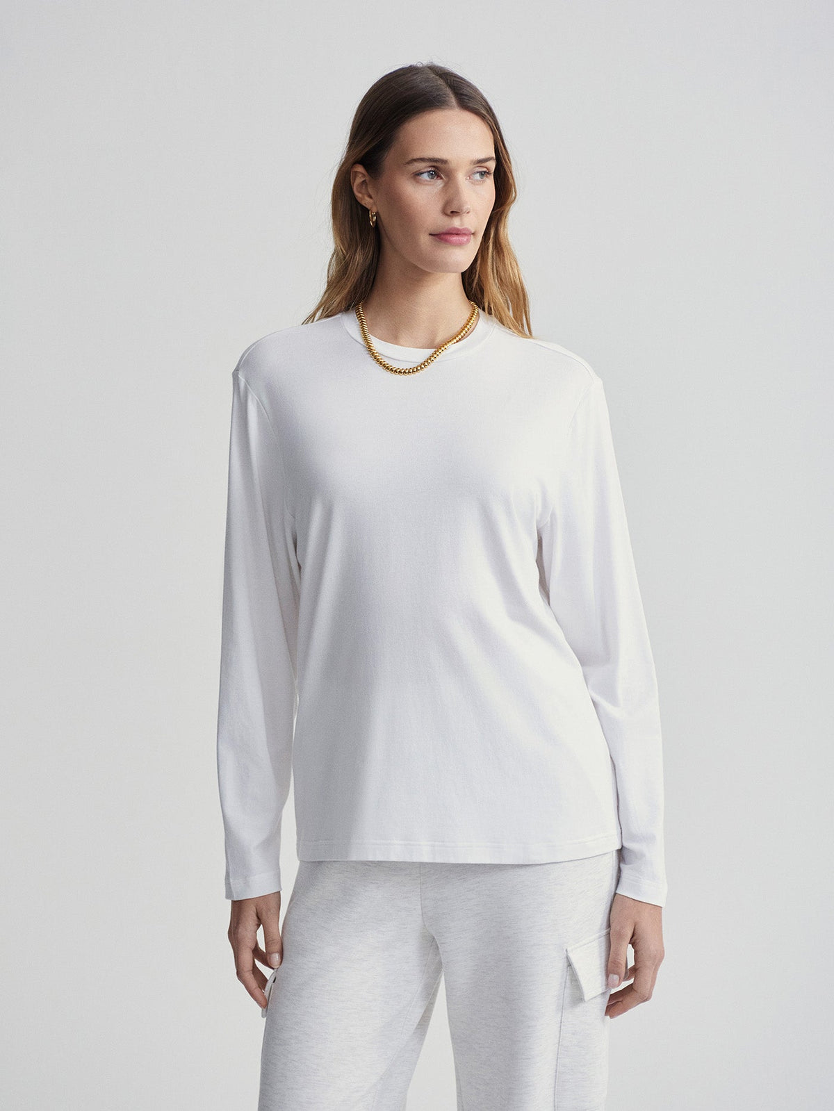 Varley Customer Favorite - Leah Long Sleeve Boyfriend Tee