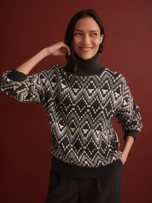 Varley Best Price - Ida Relaxed Fairisle Rollneck Knit