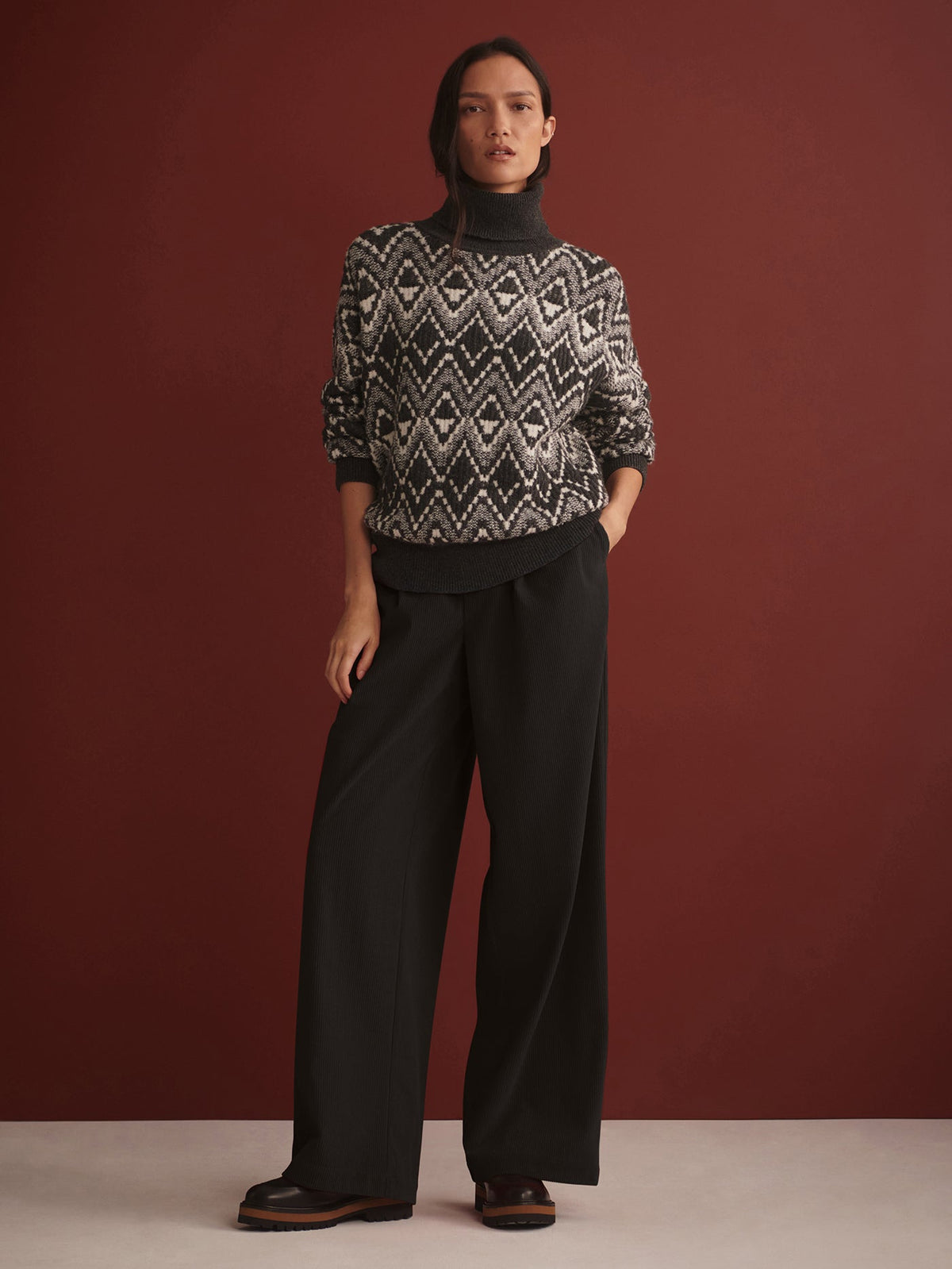 Varley Best Price - Ida Relaxed Fairisle Rollneck Knit