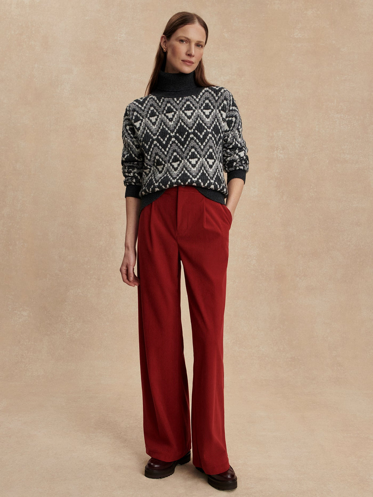 Varley Best Price - Ida Relaxed Fairisle Rollneck Knit