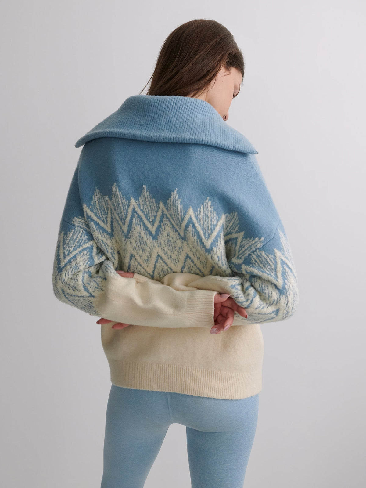 Varley Exclusive - Hedda Fairisle Half Zip Knit