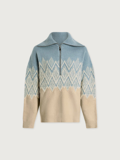 Varley Exclusive - Hedda Fairisle Half Zip Knit