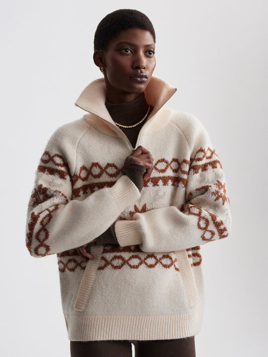 Varley Essential - Cai Fairisle Half Zip