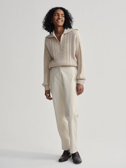 Varley Smart Buy - Camello Relaxed Cable Half Zip