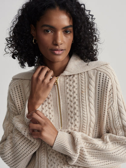 Varley Smart Buy - Camello Relaxed Cable Half Zip