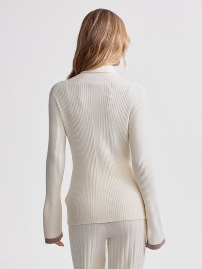 Varley Great Value - Ravena Rib Knit High Neck Top